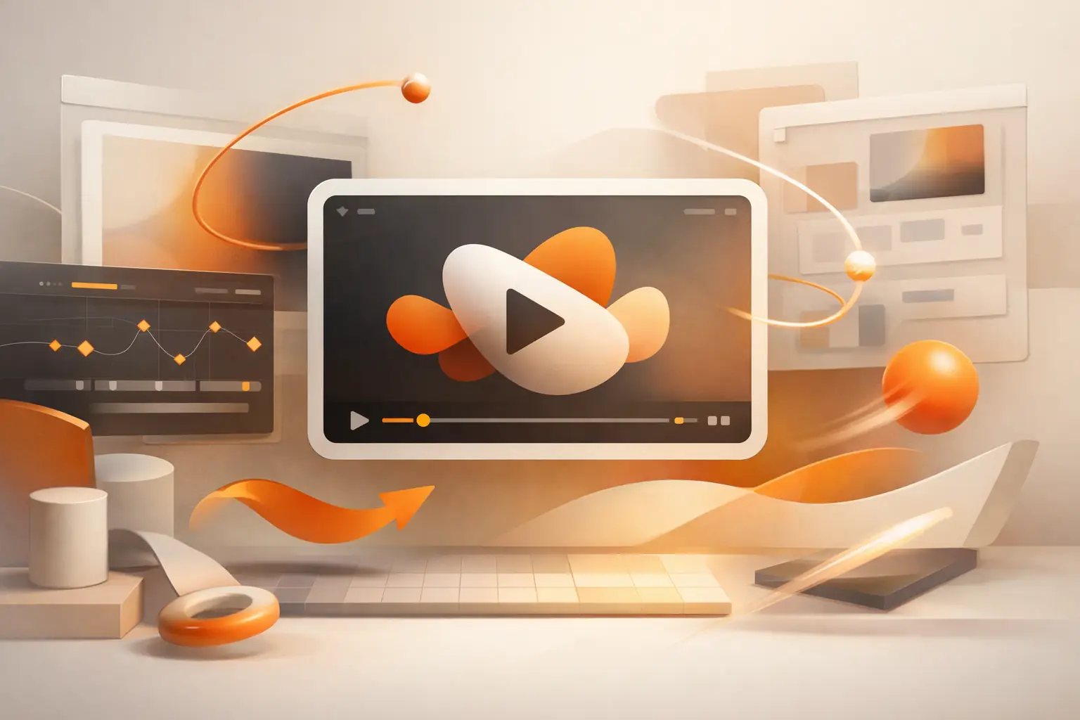 Abstract marketing campaign preview scene